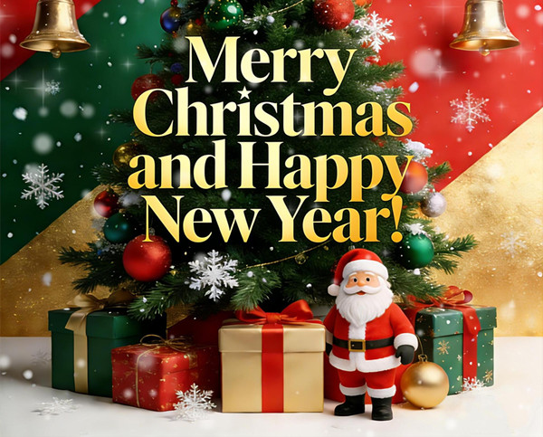 Lời chúc mừng ngày lễ: Giáng sinh vui vẻ và năm mới hạnh phúc!